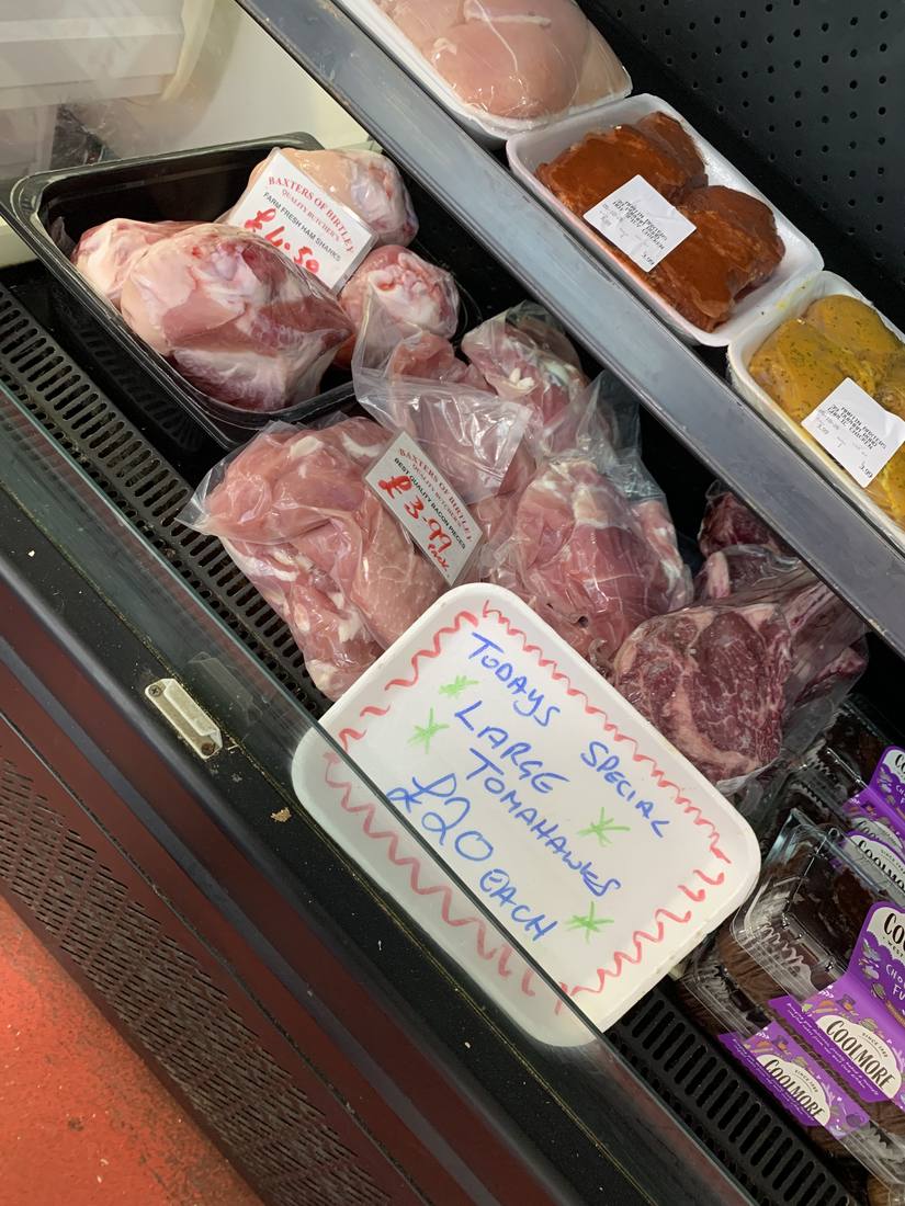 Fresh meat counter